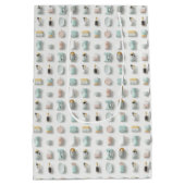 Niedliche Gadget-Symbole Mittlere Geschenktüte (Rückseite)