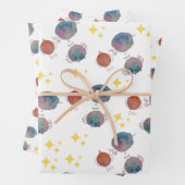 Niedliche Galaxie-Vögel Geschenkpapier Set (Beispiel)