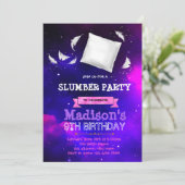 Niedliche galaxische Party Einladung (Stehend Vorderseite)