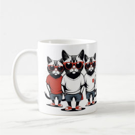 Niedliche Gangsterkatzen Kaffeetasse