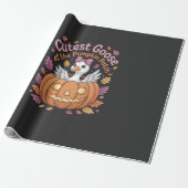Niedliche Gans am Pumpkin Patch Erntedank Geschenkpapier (Ungerollt)