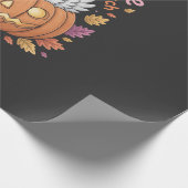 Niedliche Gans am Pumpkin Patch Erntedank Geschenkpapier (Ecke)