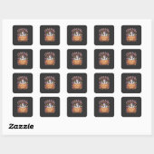 Niedliche Gans am Pumpkin Patch Erntedank Quadratischer Aufkleber (Blatt)