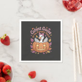 Niedliche Gans am Pumpkin Patch Erntedank Serviette (Beispiel)