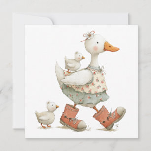 Niedliche Gans Fantasievolle Muttertags-Karte für Karte