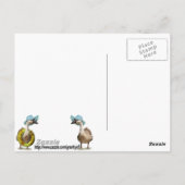 Niedliche Gans mit Summer Hat & Sunglasses Postkarte (Rückseite)