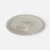 Niedliche Gänse-Dusche Teller (Schrägansicht)