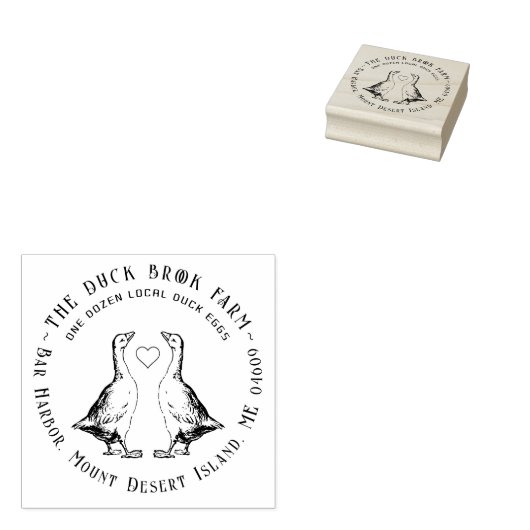 Niedliche Gänse, Gewächshaus Eierkarton Briefmarke Gummistempel (Stempel)