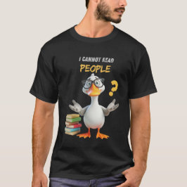 Niedliche Gänse mit Büchern, kann nicht lesen T-Shirt