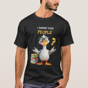 Niedliche Gänse mit Büchern, kann nicht lesen T-Shirt