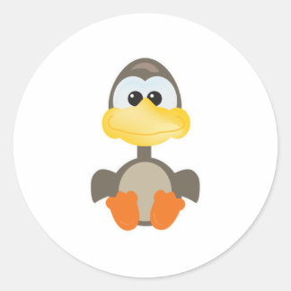 Niedliche Gänse Runder Aufkleber