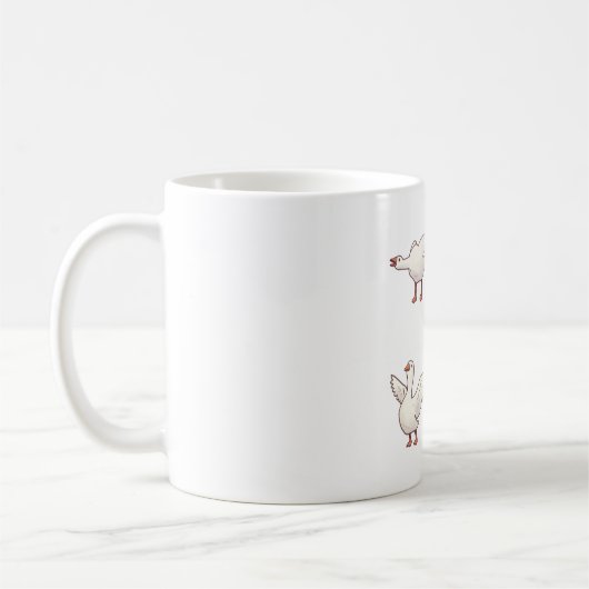 Niedliche Gänse � Süße Tier Kaffeetasse (Links)