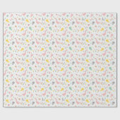 Niedliche Gänse und Gänselemente in Pastellfarben Geschenkpapier (Flach)