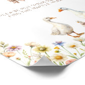 Niedliche Gänse Wildblume Kinderdusche Windelwanne Poster (Ecke)