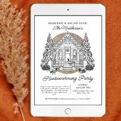 Niedliche Gänse Winter fallen im Party der Haushal Einladung