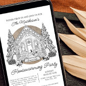 Niedliche Gänse Winter fallen im Party der Haushal Einladung