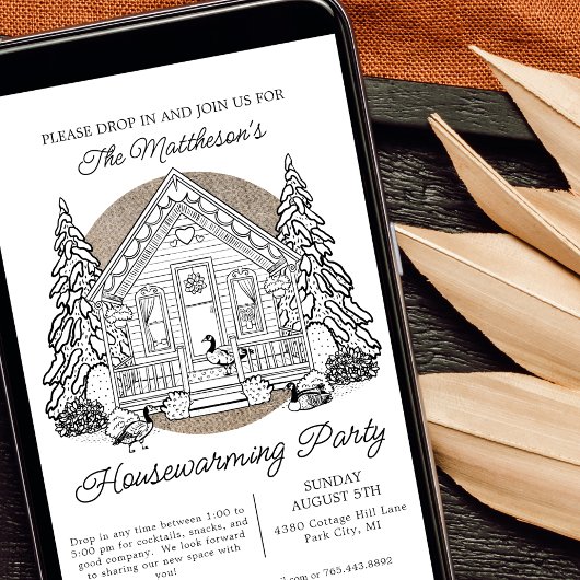 Niedliche Gänse Winter fallen im Party der Haushal Einladung