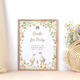 Niedliche Gänseduschbücher für Baby Poster