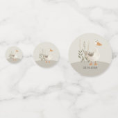 Niedliche Gänsedusche Kinderspieltisch Confetti Konfetti (Vorderseiten)