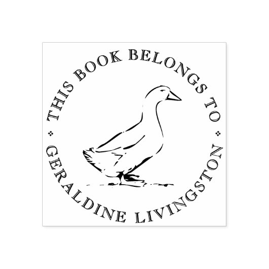 Niedliche Gänsehaut-Briefmarke Dieses Buch gehört Gummistempel (Prägung)