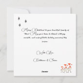 Niedliche Gänserfamilie drei Weihnachten (Rückseite)