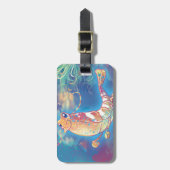 Niedliche Garnele Gepäckanhänger (Vorderseite vertikal)