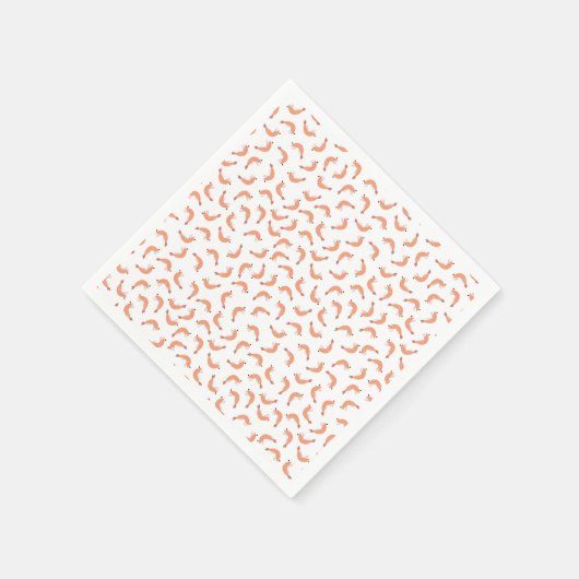 Niedliche Garnelen, anpassbar inkl. Hintergrundfar Serviette (Ecke)