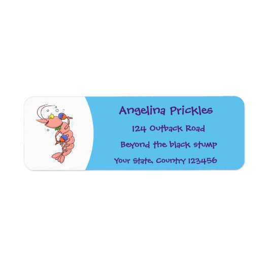 Niedliche Garnelen, Garnelen Cartoon (Vorne)