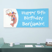 Niedliche Garnelen, Garnelen Cartoon Banner (Messe)