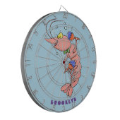 Niedliche Garnelen, Garnelen Cartoon Dartscheibe (Vorderseite Links)