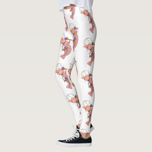 Niedliche Garnelen, Garnelen Cartoon Leggings (Links)