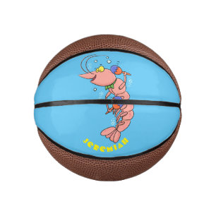 Niedliche Garnelen, Garnelen Cartoon Mini Basketball
