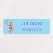 Niedliche Garnelen, Garnelen Cartoon personalisier Etiketten (Design 2)