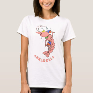 Niedliche Garnelen, Garnelen Cartoon T-Shirt