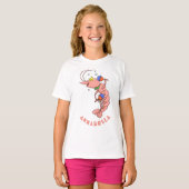 Niedliche Garnelen, Garnelen Cartoon T-Shirt (Vorne ganz)