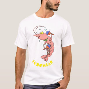 Niedliche Garnelen, Garnelen Cartoon T-Shirt