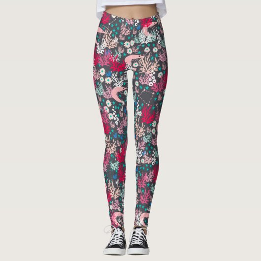 Niedliche Garnelen-Leggings Leggings (Vorderseite)