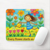 Niedliche Garten-Mausunterlage Mousepad (Mit Mouse)