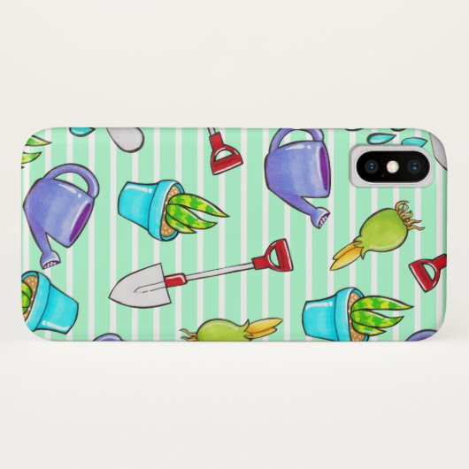 Niedliche Gartengeräte und Pflanze Case-Mate iPhone Hülle (Rückseite (Horizontal))