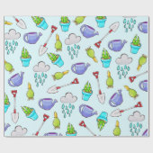 Niedliche Gartengeräte und Pflanze Geschenkpapier (Flach)