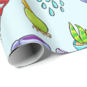 Niedliche Gartengeräte und Pflanze Geschenkpapier (Rolleneckpunkt)