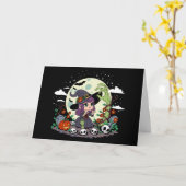 Niedliche GartenHexe Karte (Gelbe Blume)