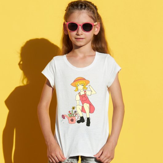 Niedliche Gartenmädchen und Blonde Girl & Blond T-Shirt