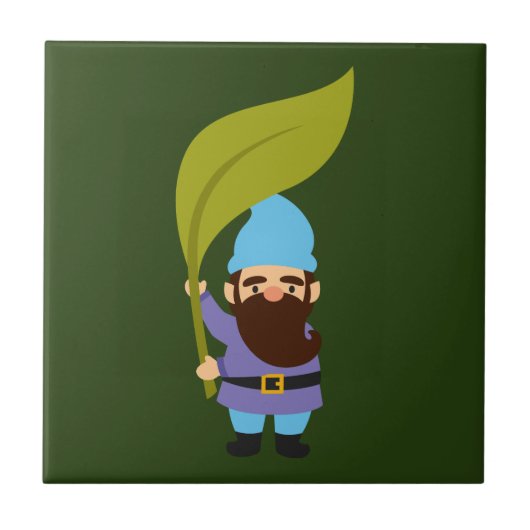 Niedliche Gartenzwerge Fliese (Vorderseite)