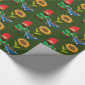 Niedliche Gartenzwerge Geschenkpapier (Ecke)