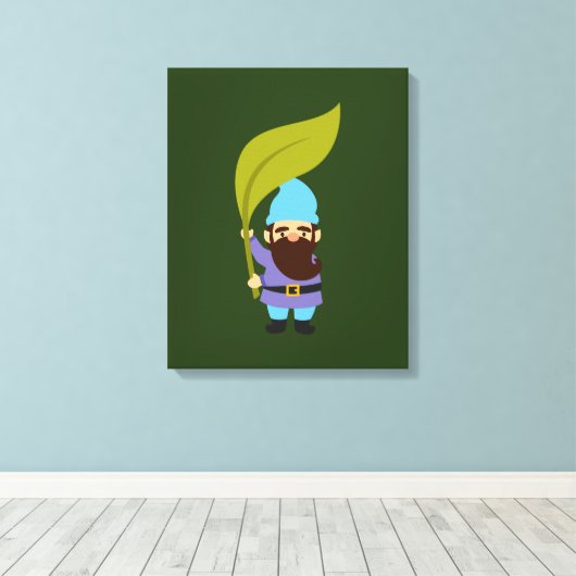 Niedliche Gartenzwerge Leinwanddruck (Insitu (Holzboden))