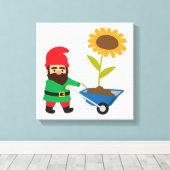 Niedliche Gartenzwerge Leinwanddruck (Insitu (Holzboden))