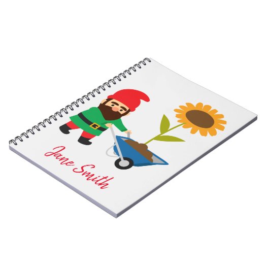 Niedliche Gartenzwerge Notizblock (Linke Seite)