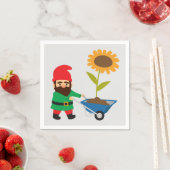 Niedliche Gartenzwerge Serviette (Beispiel)