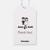 Niedliche Gastgeschenk Hochzeit- und Geschenktaste Geschenkanhänger (Rückseite)